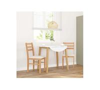vidaXL Chaises à Manger Coussins 2 pcs Bois Massif Caoutchouc, Chaise à dîner, Chaise, Chaise de Salon, chaises à dîner, Chaise de Cuisine