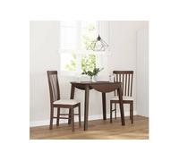 vidaXL Chaises à Manger Coussins 2 pcs Marron Bois Massif Caoutchouc, Chaise à dîner, Chaise, Chaise de Salon, chaises à dîner, Chaise de Cuisine
