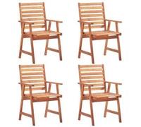 vidaXL Chaises de salle à manger d'extérieur 4 pcs Acacia massif
