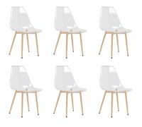 Chaises à manger - GAROSA - Transparent - Lot de 6 - PET - Métal - Design contemporain
