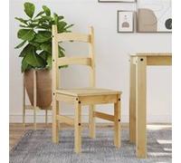 Vidaxl Chaises À Manger Lot De 2 40x46x99 Cm Bois Massif De Pin Marron