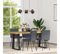vidaXL Chaises à manger Lot de 2 Velours Gris foncé