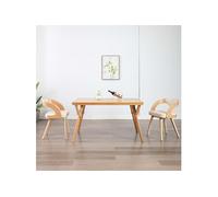 vidaXL Chaises à manger lot de 2 crème bois courbé et similicuir283104 Crème G