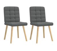 Chaises à manger lot de 2 gris clair tissu chaise chaise de salon vidaXL