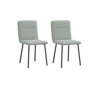 vidaXL Chaises à manger lot de 2 Gris clair Velours