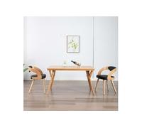 Vidaxl Chaises De Salle À Manger 2 Pcs Noir Bois Courbé Et Similicuir Noir