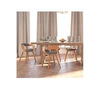 Vidaxl Chaises De Salle À Manger 4 Pcs Gris Clair Bois Courbé Et Tissu Multicolore