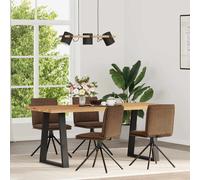 Chaises à manger lot de 4 gris foncé similicuir daim chaise vidaXL