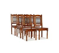 vidaXL 6x Chaises de Salle à Manger Bois Massif avec Finition Sesham Cuisine 275272