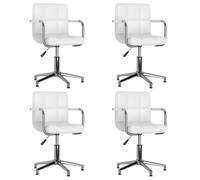 Chaises à manger pivotantes lot de 2 noir similicuir chaise fauteuil vidaXL