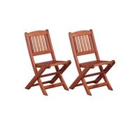 vidaXL 2X Chaises de Salle à Manger pour Enfants Bois d'Eucalyptus Jardin