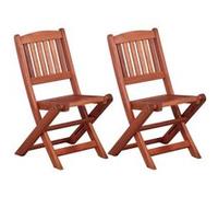 vidaXL 2X Chaises de Salle à Manger pour Enfants Bois d'Eucalyptus Jardin