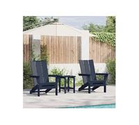 Chaises Adirondack Pliables 2 pcs Bleu Marine 74.5x80.5x90 cm HDPE, Chaise Adirondack Pliable Bleu Marine 74.5x80.5x90 cm HDPE
