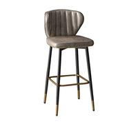 Chaises arrière Coquille comptoir en Cuir Bar à Hauteur avec Le Dossier tabourets de Cuisine - Bleu Blanc Vert Brun Noir (Gris)