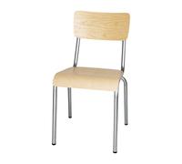 Chaises avec assise et dossier en bois Bolero Cantina galvanisées (lot de 4)