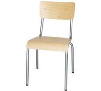 Chaises avec Assise et Dossier en Bois Cantina Galvanisées x 4 Bolero Beige G