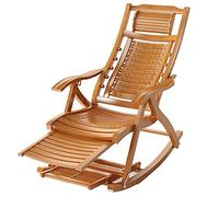Chaises berçantes 3-en-1, Salon Pliable en Bois extérieur Chaise berçante de Plage/Chaise berçante Sun et fauteuils inclinables, Meubles d’appoint avec Finition Naturelle, pour l’extérieur