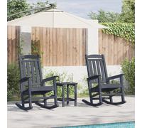 Chaises Berçantes De Jardin Vidaxl 2 Pcs Bleu Marine 70x92x107,5 Cm Hdpe, Chaise Berçante Vidaxl Bleu Marine 70x92x108 Cm Hdpe