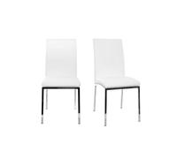 Chaises blanc et acier chromé (lot de 2) simea