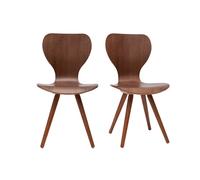 Chaises vintage en noyer - MILIBOO - NORDECO - Design scandinave - Lot de 2