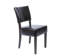 Chaises confortables en simili cuir marron foncé Bolero - Lot de 2