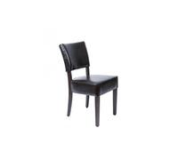 Chaises confortables en simili cuir marron foncé - x 2 - Bois426