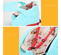 Chaises coulissantes de salle à manger réglables, siège d'appoint de chaise haute portable pour bébé avec harnais de sécurité, chaises hautes pliables de voyage faciles à nettoyer (Verte)