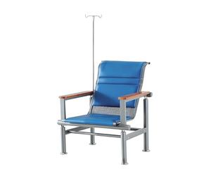 Chaises D'accueil avec Support pour Perfusion, Assise en PU, Fauteuil de Prise de Sang, Structure en Acier Laminé a Froid, pour Hôpitaux et Consultations Externes(Blue)