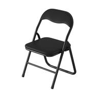 Chaises D'activités Pliantes pour Enfants, avec Coussin Rembourré, Chaise Pliante et Portables, Ergonomiques en Cuir PU pour la Maison, la Salle de Jeux et Les Mariages(Black)
