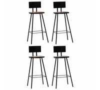 Chaises De Bar 4 Pcs Bois Massif De Récupération Brun