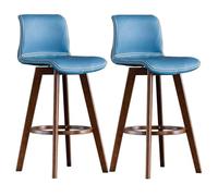Chaises de bar à hauteur de comptoir, tabouret de bar rotatif à 360 °, chaise de bar avec pieds en bois, tabourets de bar rembourrés en PU nordique for restaurant, bistrot, pub, chaises de salle à man