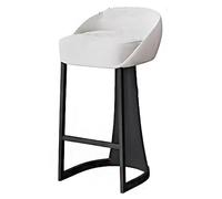 Chaises de bar à hauteur de comptoir, tabourets de bar modernes for petit-déjeuner, 1 chaise de bar à dossier bas avec coussin épais et cadre en acier au carbone, tabouret haut for la maison/le bistro
