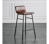 Chaises de Bar avec Dos, Tabouret de Bar Tabouret Tabouret en Faux Cuir chaises à Manger rembourrée pour Manger du café de Cuisine (Marron, 65 cm)
