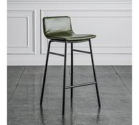 Chaises de Bar avec Dos, Tabouret de Bar Tabouret Tabouret en Faux Cuir chaises de Salle à Manger rembourrée pour Manger du café de Cuisine (Vert foncé, 75 cm)