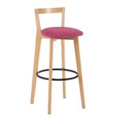 Chaises de Bar Chaise de Bar Nordique en Bois Massif, Tabouret, Balcon, Maison légère, Chaise Haute Luxe avec Dossier(Sky Blue)