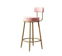 Chaises de Bar Chaise de Bar Nordique Tabouret de Bar à Domicile de Luxe avec des Jambes en métal avec Coussin en Velours Tabourets à Hauteur de Bar(B)