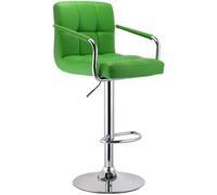 Chaises de bar pivotantes à 360° avec accoudoirs et tabourets Chaise pivotante pour maison, café, entreprise, bureau d'entrée, tapis en polyuréthane, hauteur assise 63-83 cm (couleur : vert