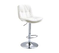 Chaises de Bar Tabouret de Bar Haut Rotatif for Caisse enregistreuse à Dossier(Rice White)