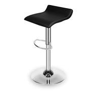 Chaises de Bar Tabouret de Bar Tabouret de Pivot de Portail ajusté avec Base chromée et reproche à Barre de Pied de Cuisine Moderne comptoir Hauteur Tabouret de Bar Tabourets à Hauteur de Bar(Black)