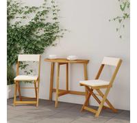 vidaXL Chaise de bistro 44012 – Bois massif d'acacia pliable – Lot de 2
