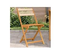 Lot de 2 Chaises de Bistrot Sièges Jardin Gris Bois d'Acacia et Corde vidaXL