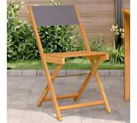Chaises de bistrot lot de 2 blanc crème bois acacia et tissu vidaXL