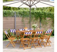 Chaises de bistrot lot de 2 blanc crème bois acacia et tissu vidaXL