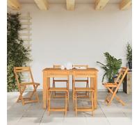 vidaXL Chaises de bistrot Pliantes Lot de 6 Bois d'acacia Solide