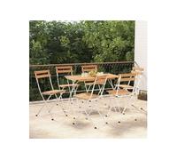 Vidaxl Chaises De Bistrot Pliantes 6 Pcs Bois D'acacia Solide Et Acier