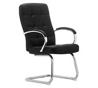 Chaises de bureau Chaise latérale exécutive PROFESSIONNEL HAUT DOS HAUT ET RADÉ ECO SIEM EN CUIR, ARMES FORMES ET SUPPORT LUBRAIN TRANSFORME VISITEUR Visiteurs Fauteuil de Bureau ( Color : Noir )