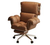 Chaises de Bureau de Direction avec Repose-Pieds et accoudoirs, Chaise de Bureau Robuste de 330 LB avec siège à Ressorts ensachés for Personnes Lourdes(Brown)