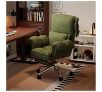 Chaises de Bureau de Direction avec Repose-Pieds et accoudoirs, Chaise de Bureau Robuste de 330 LB avec siège à Ressorts ensachés for Personnes Lourdes(Green)