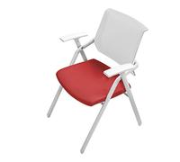 Chaises de bureau empilables pliantes pour invités, design en maille rouge, idéal pour les bureaux et les zones d'attente, dimensions : 50 x 44 x 84 cm, parfaites pour les espaces de réception