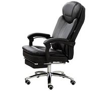 Chaises de bureau Fauteuil De Direction Siège Ergonomique, Appui-tête confortable Chaise patron, 180 ° grand angle inclinable, Double dossier Fauteuil élévateur, Porteur 250kg Noir Fauteuil de Bureau